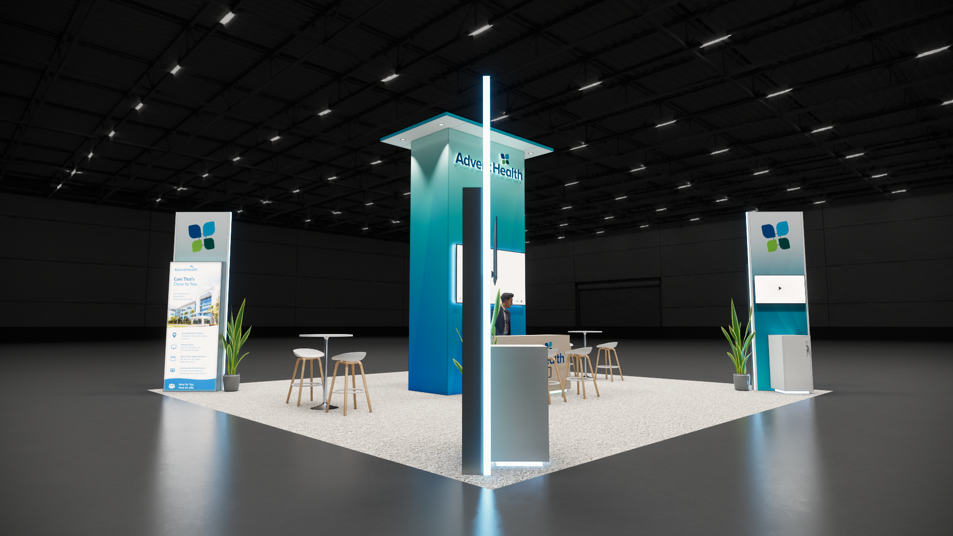 SupplySide West 30x30 trade show exhibit rental in Las Vegas (view 4)