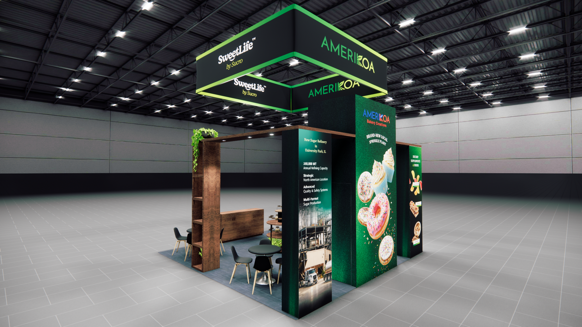 SupplySide West 20x20 trade show exhibit rental in Las Vegas