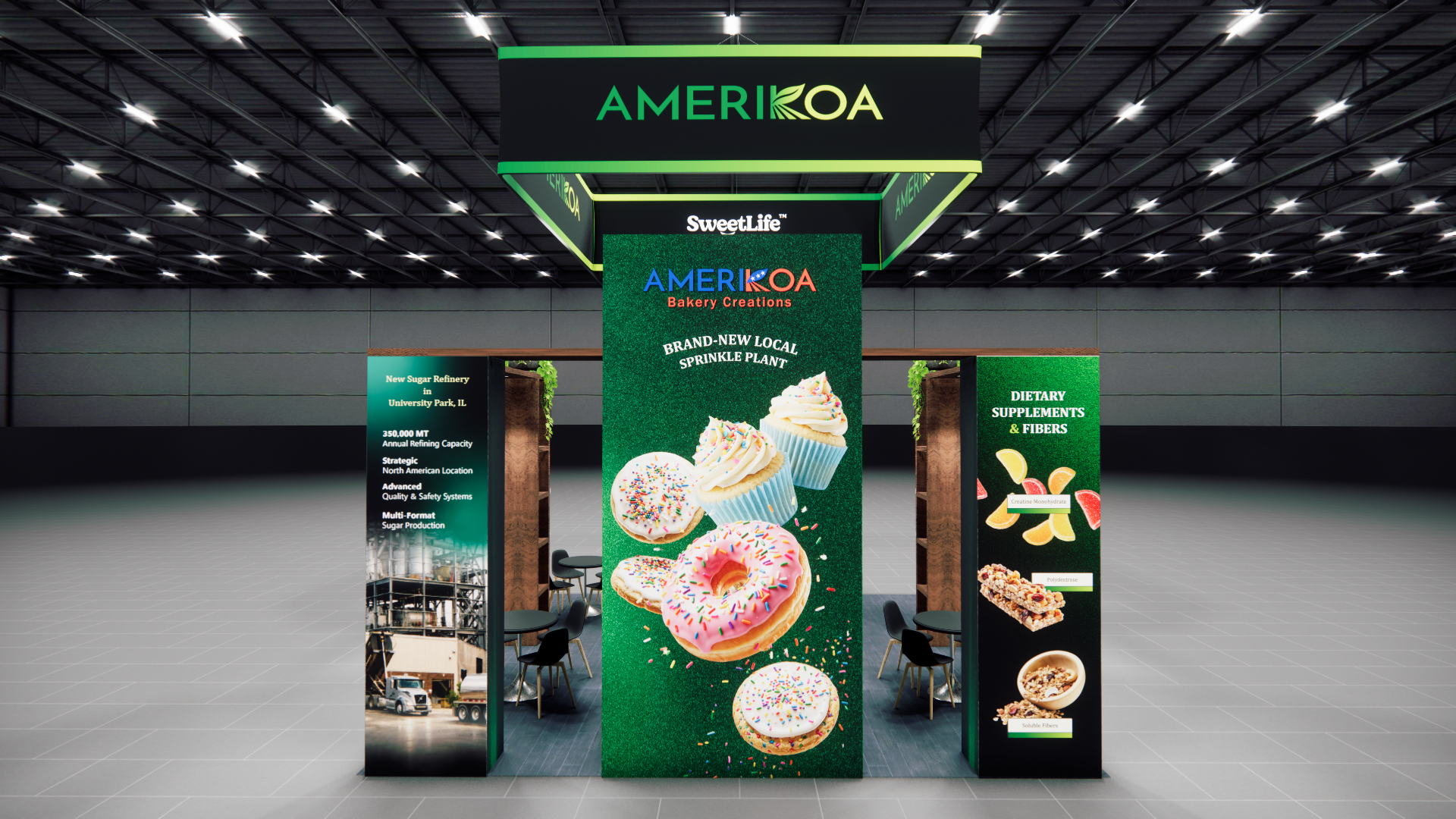 SupplySide West 20x20 trade show exhibit rental in Las Vegas (view 2)