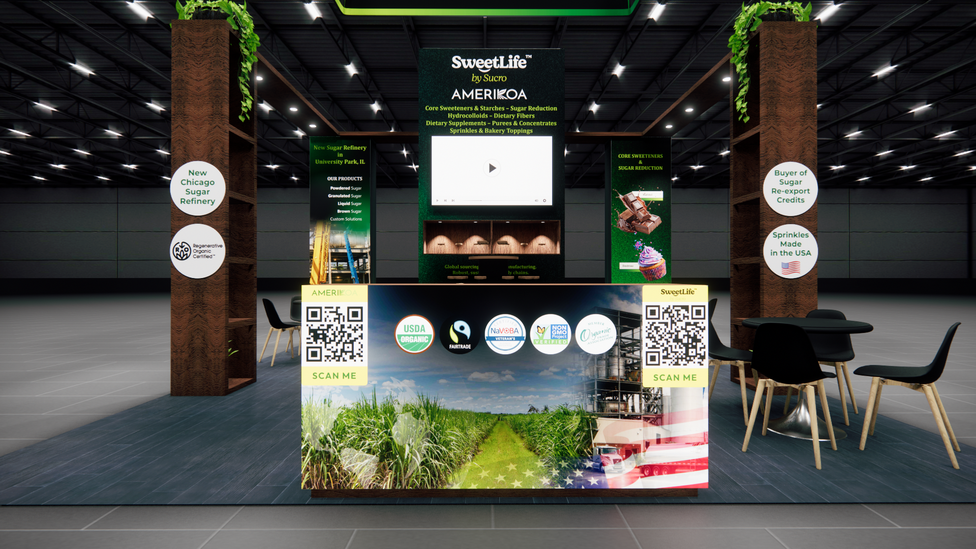 SupplySide West 20x20 trade show exhibit rental in Las Vegas (view 5)