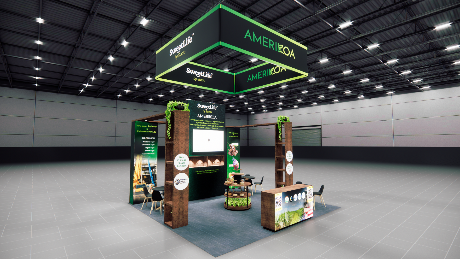 SupplySide West 20x20 trade show exhibit rental in Las Vegas (view 6)