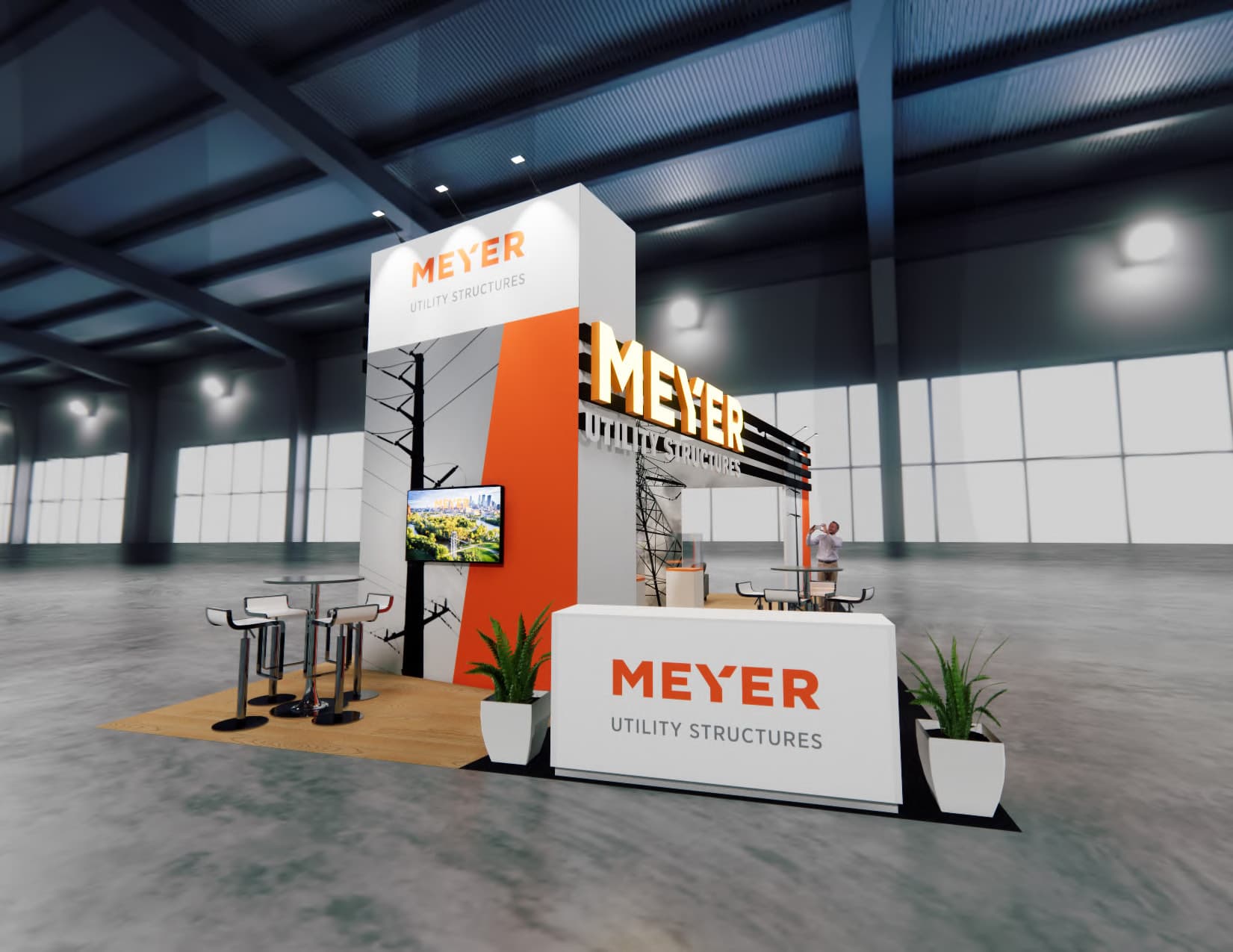 HD Expo 20x40 trade show exhibit rental in Las Vegas (view 2)