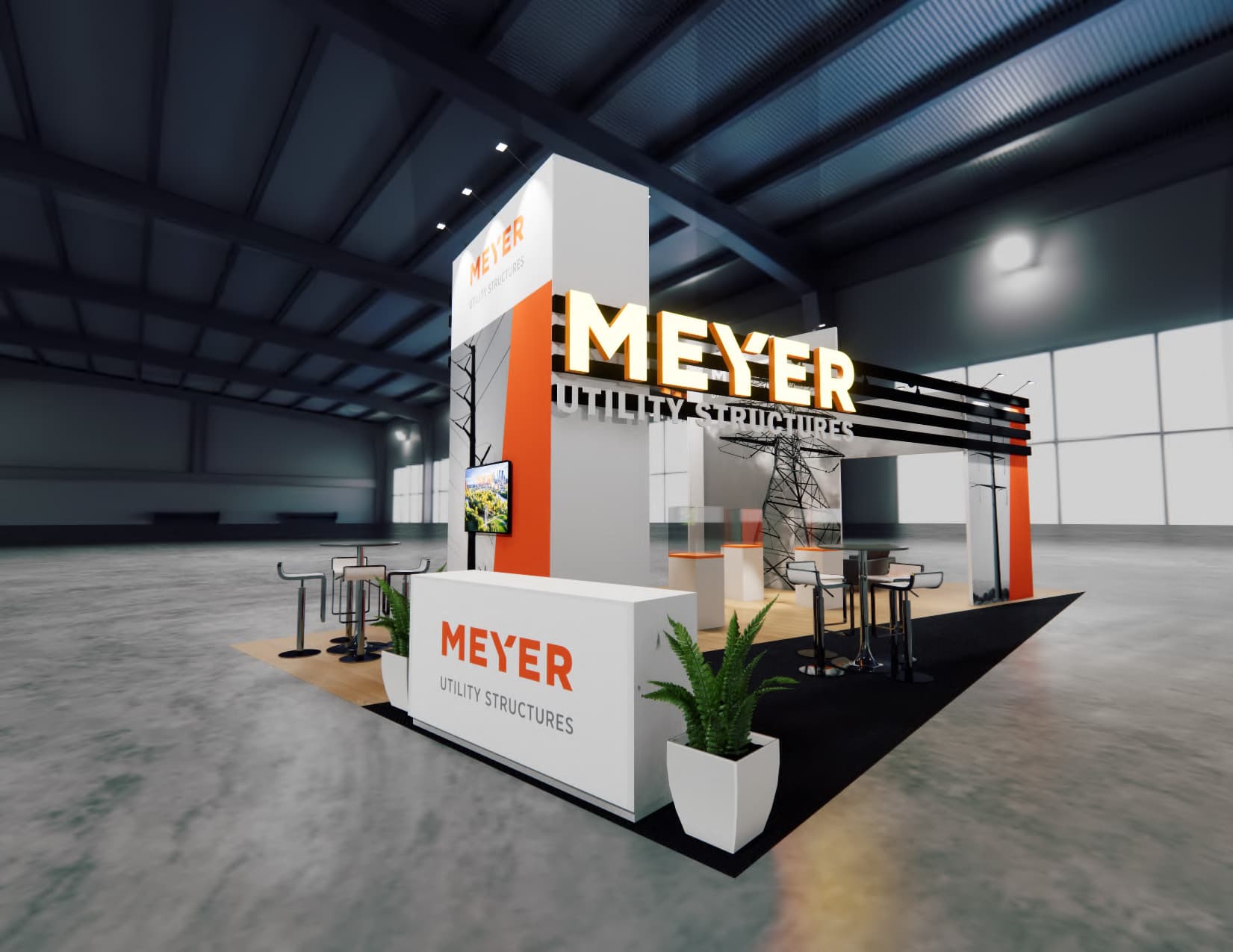 HD Expo 20x40 trade show exhibit rental in Las Vegas (view 3)