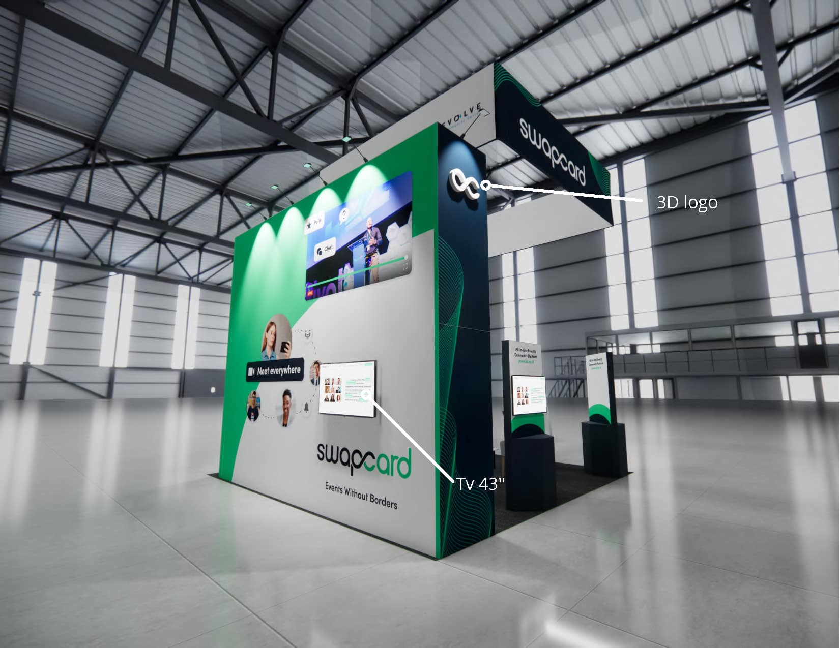 ISC West 20x20 trade show exhibit rental in Las Vegas (view 4)