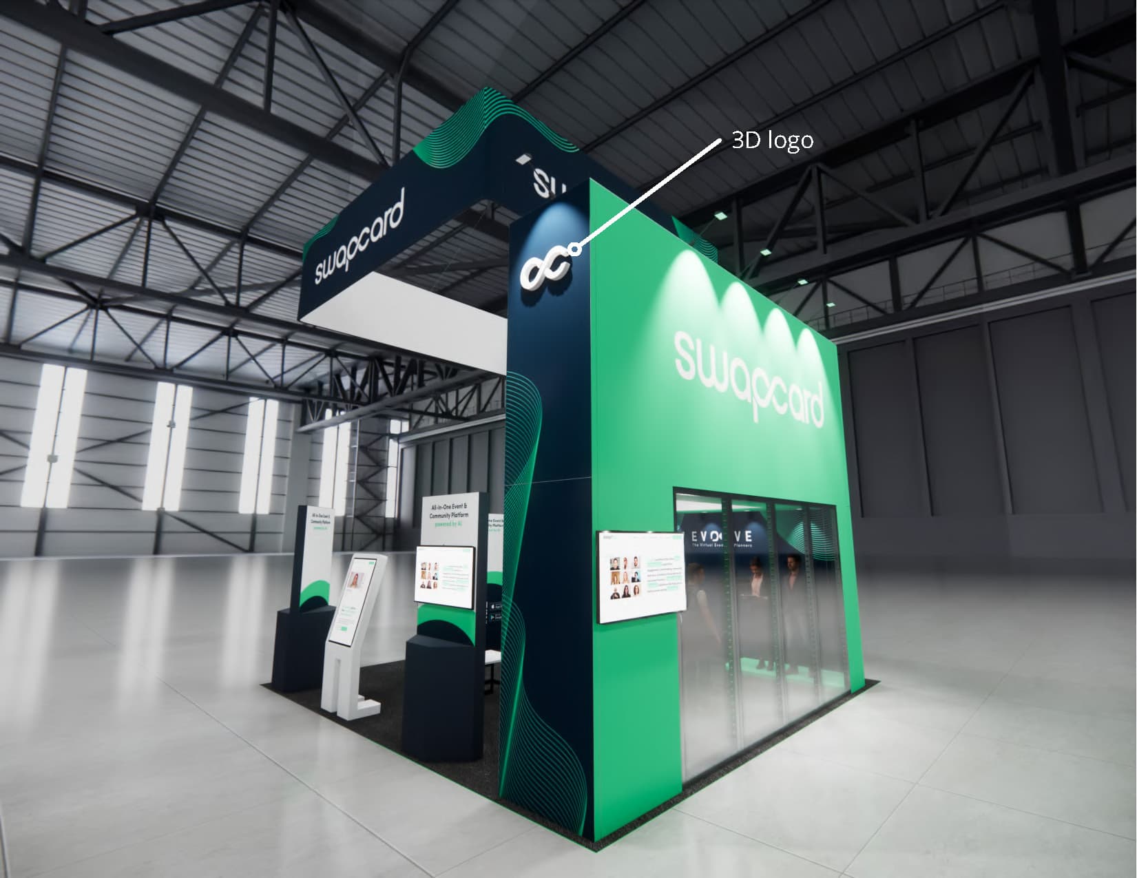 ISC West 20x20 trade show exhibit rental in Las Vegas (view 5)