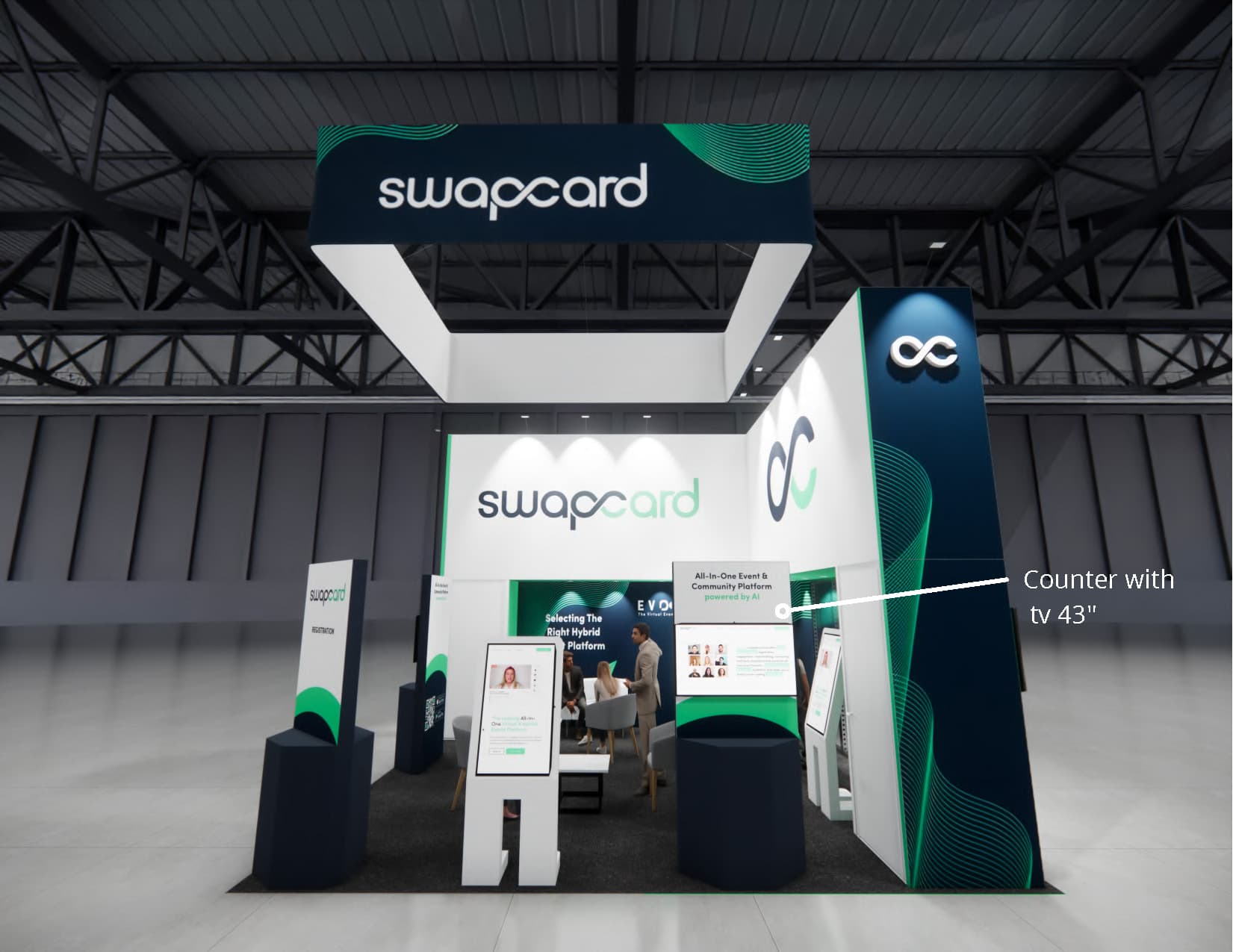 ISC West 20x20 trade show exhibit rental in Las Vegas (view 7)
