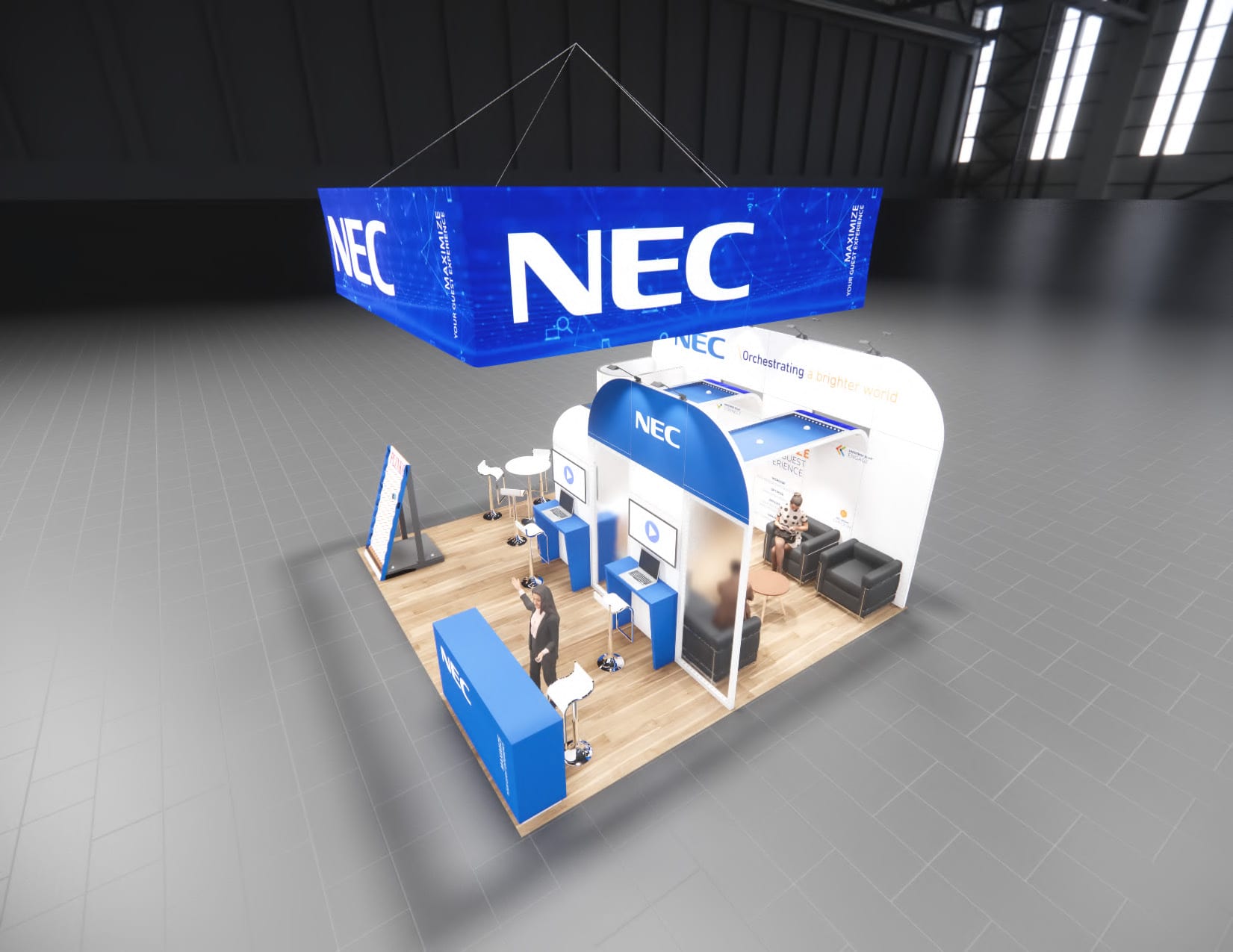 CosmoProf 20x20 trade show exhibit rental in Las Vegas (view 3)
