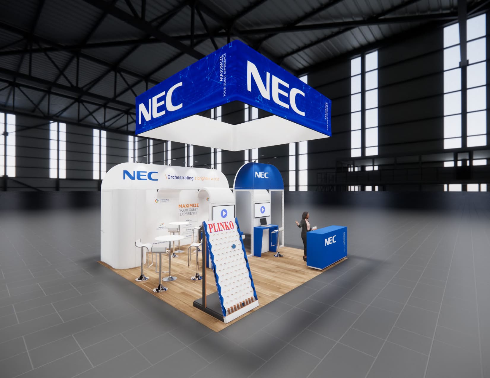 CosmoProf 20x20 trade show exhibit rental in Las Vegas (view 4)