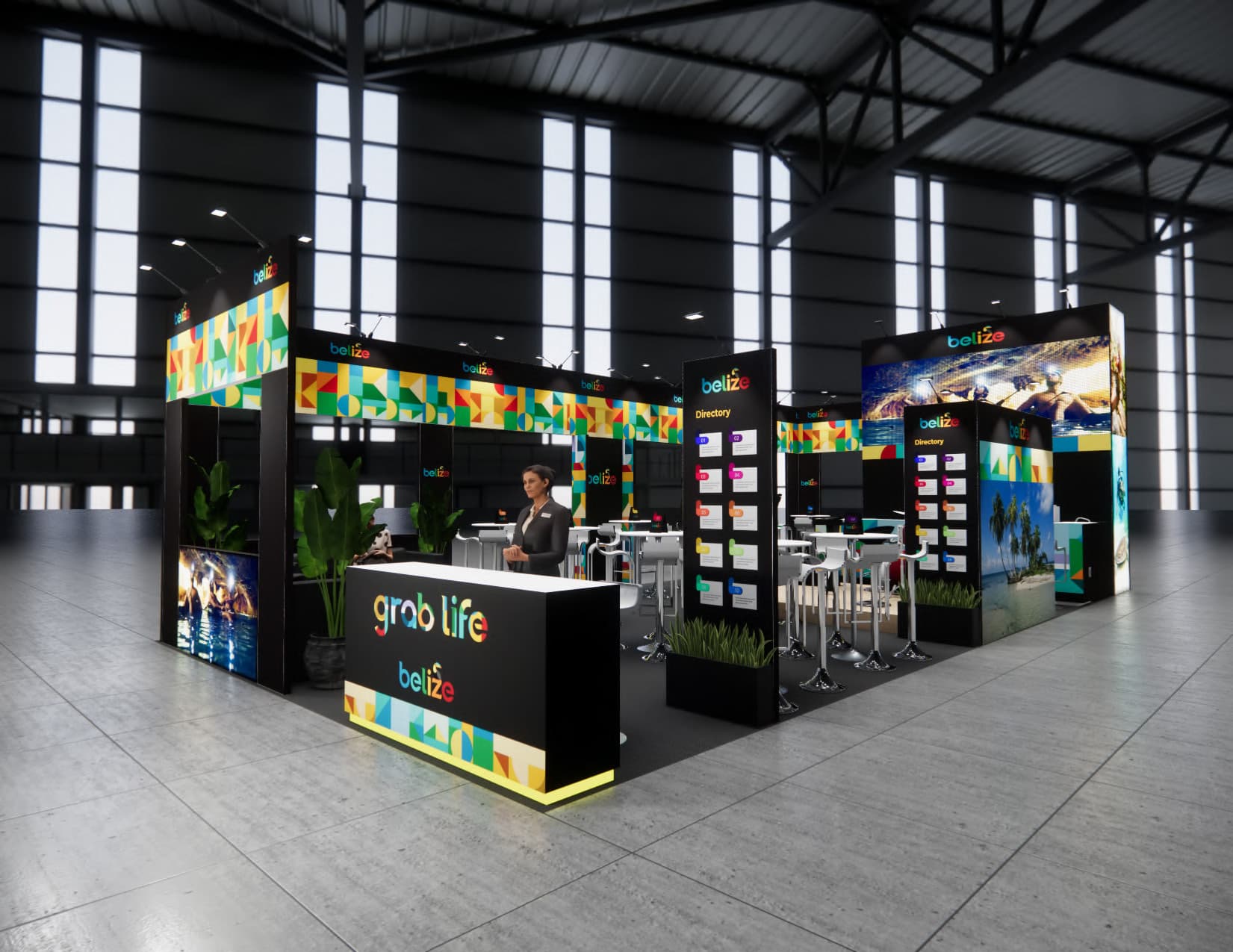 Las Vegas Convention Center hall set for a large construction and heavy equipment trade show