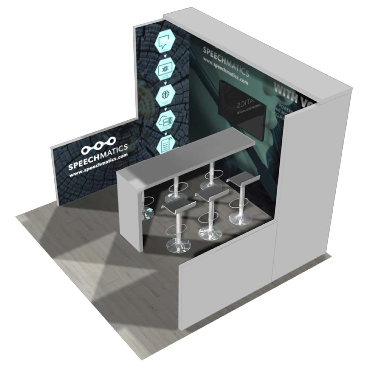 World of Concrete 10x10 trade show exhibit rental in Las Vegas (view 2)
