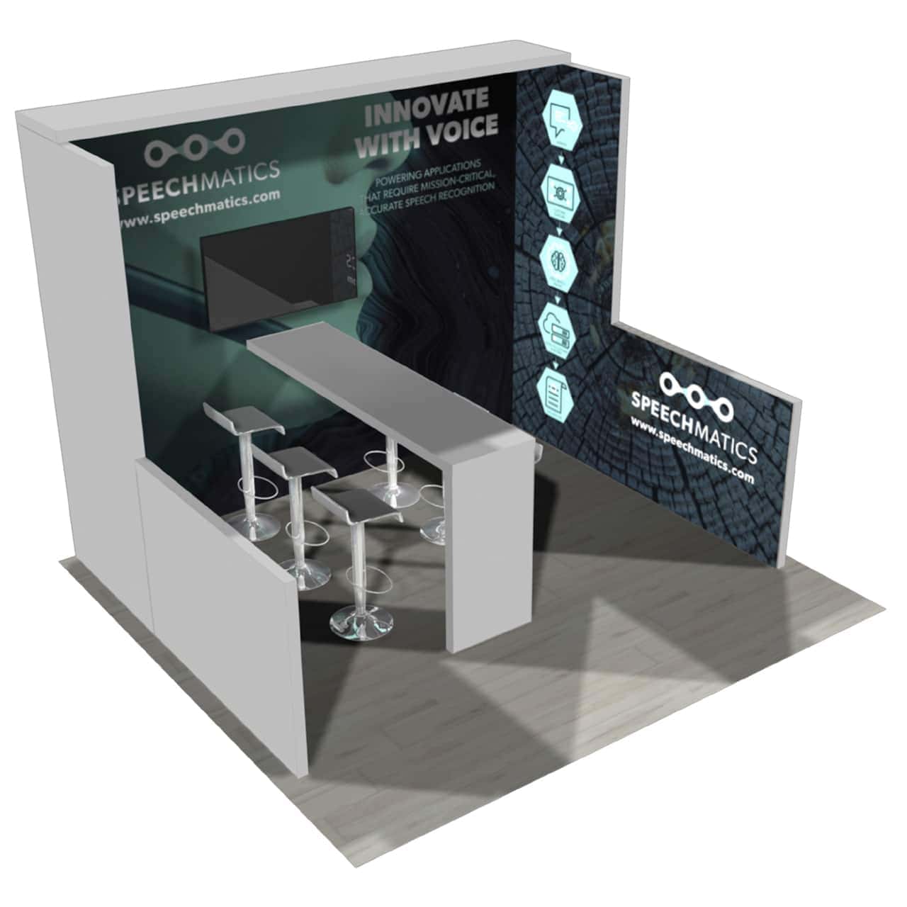 World of Concrete 10x10 trade show exhibit rental in Las Vegas (view 3)