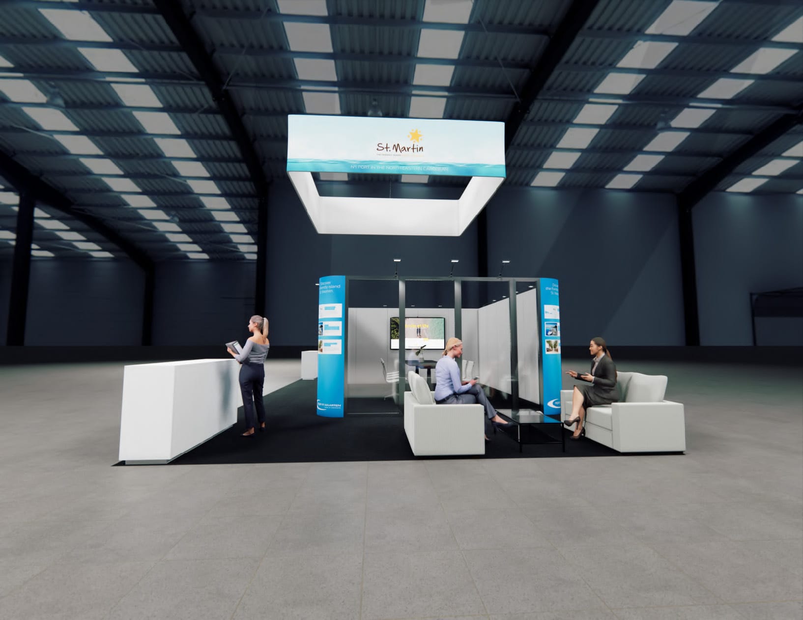RE+ 20x40 trade show exhibit rental in Las Vegas (view 2)