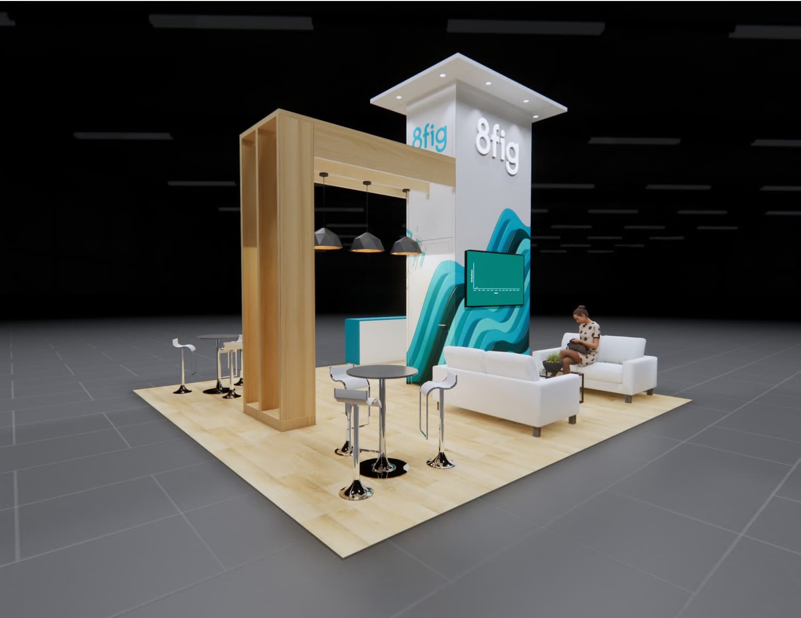 IBS 20x20 trade show exhibit rental in Las Vegas