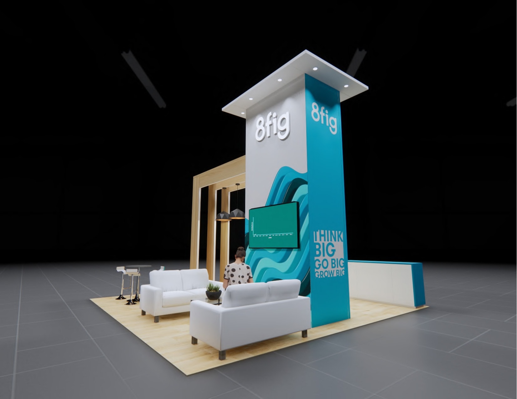 IBS 20x20 trade show exhibit rental in Las Vegas (view 3)