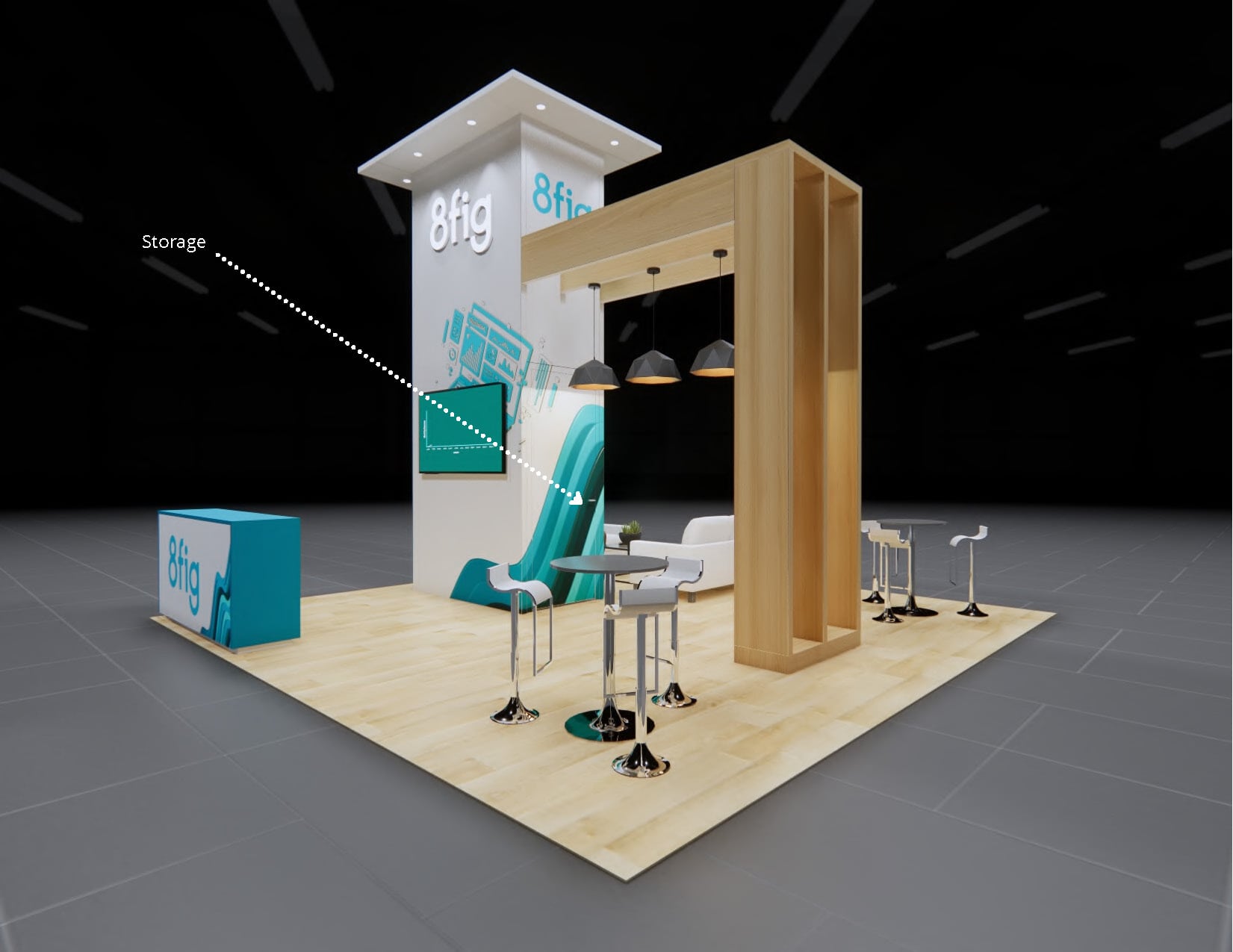 IBS 20x20 trade show exhibit rental in Las Vegas (view 6)