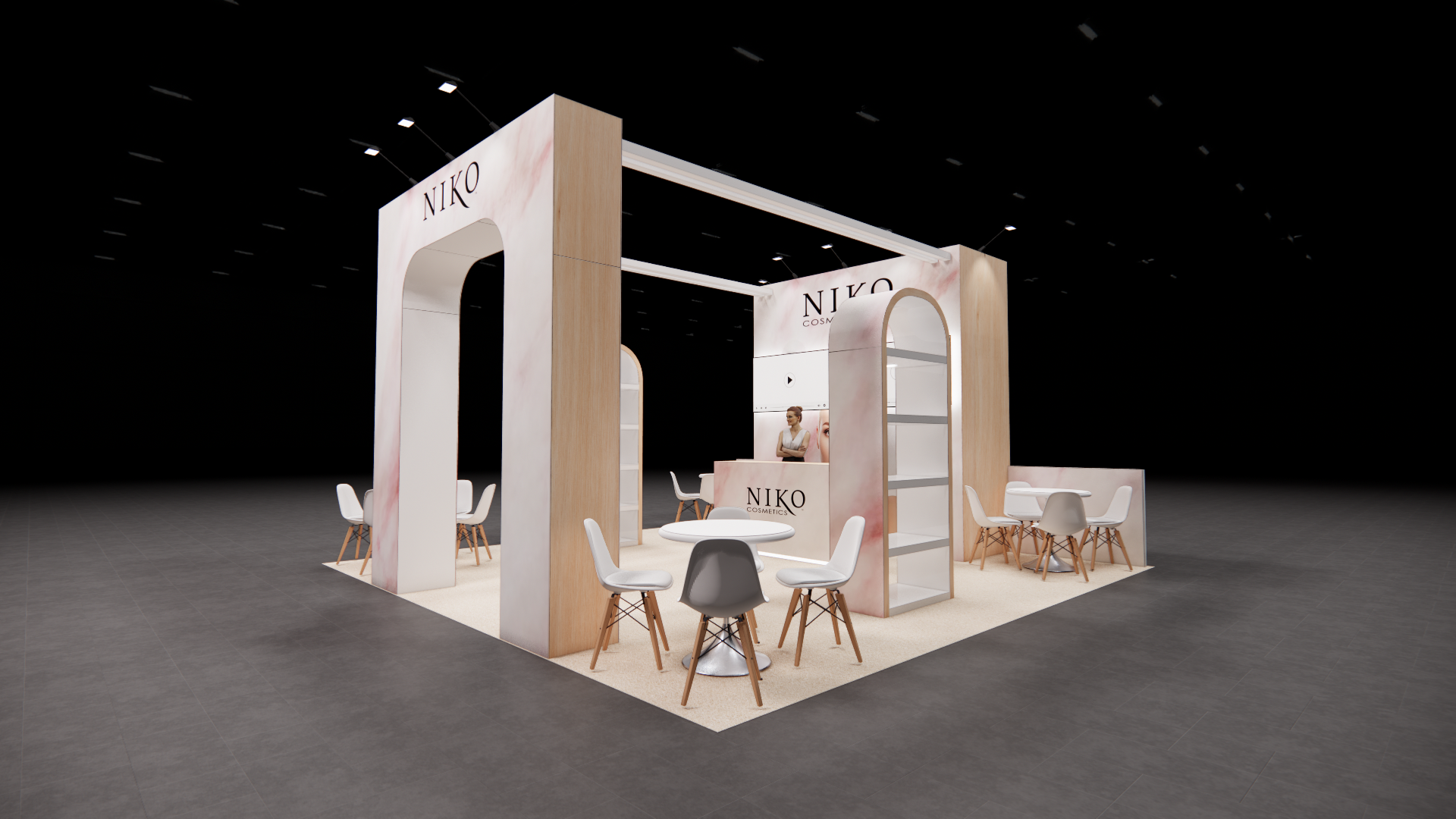 InfoComm 20x20 trade show exhibit rental in Las Vegas (view 3)