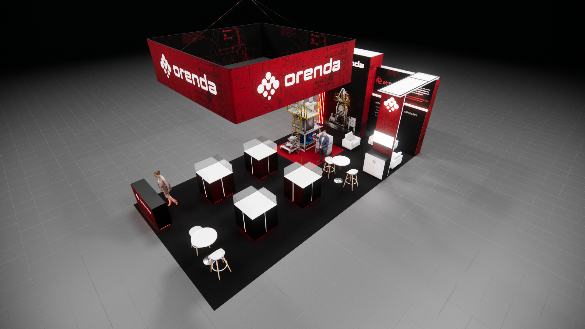 HD Expo 20x40 trade show exhibit rental in Las Vegas
