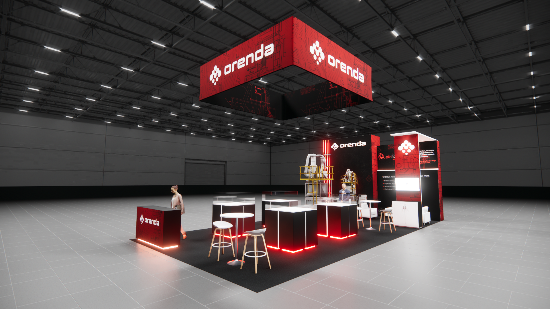 HD Expo 20x40 trade show exhibit rental in Las Vegas (view 2)