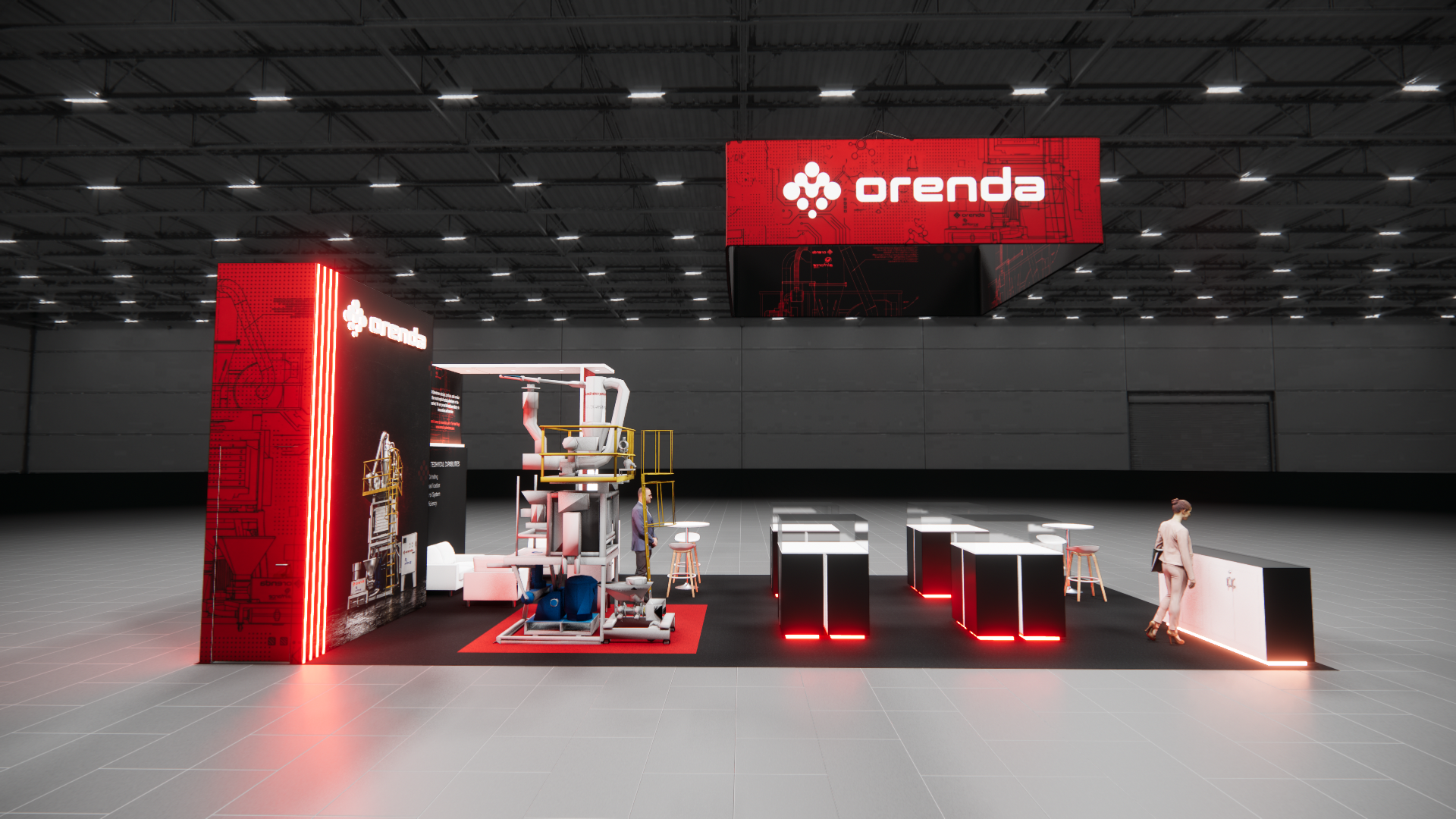 HD Expo 20x40 trade show exhibit rental in Las Vegas (view 4)