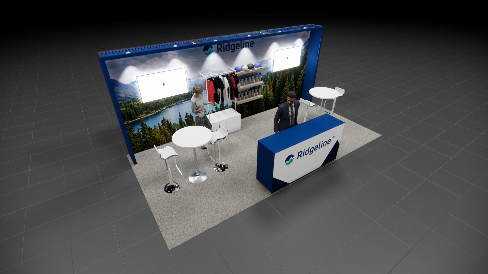 World of Concrete 10x20 trade show exhibit rental in Las Vegas (view 3)