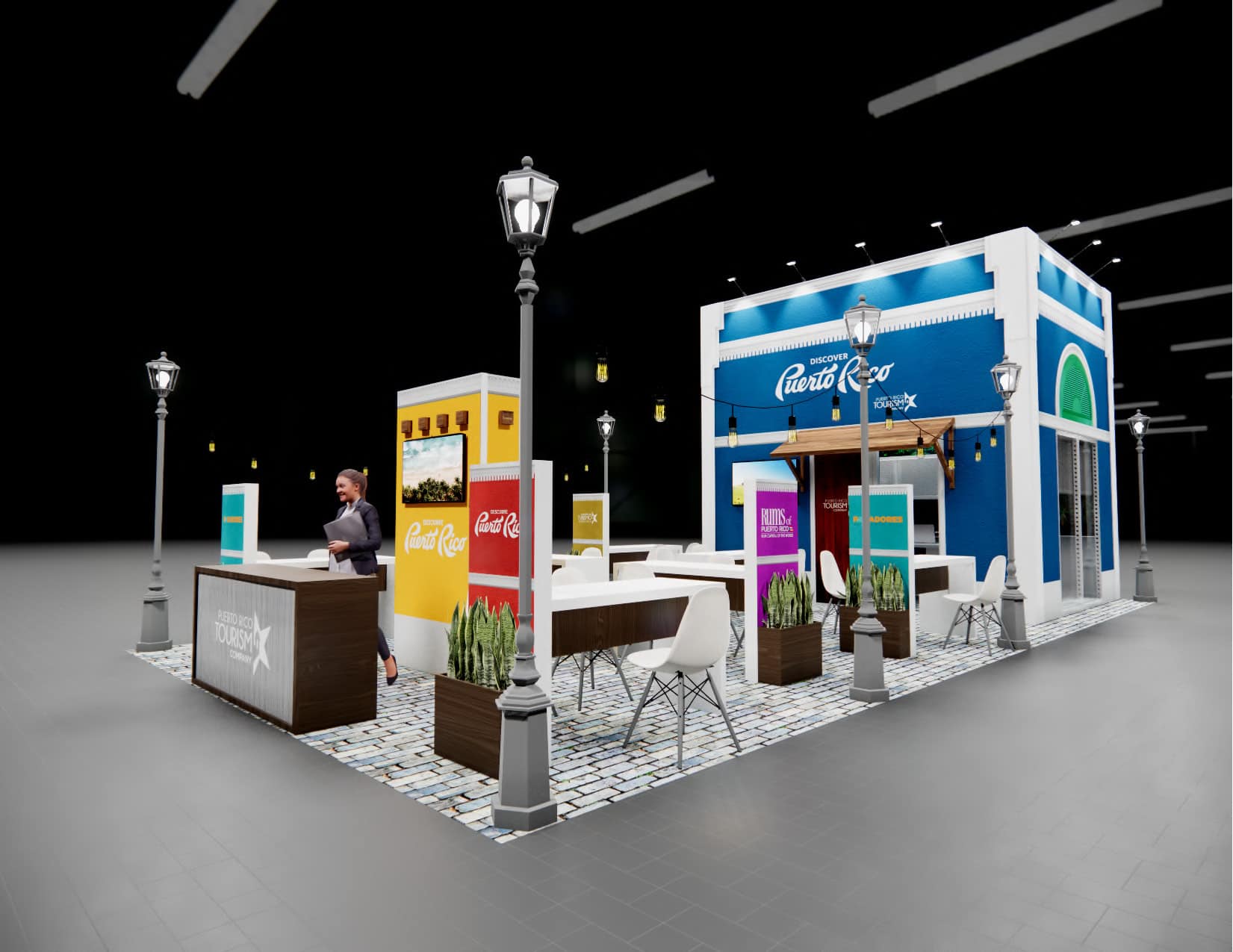 World of Concrete 20x40 trade show exhibit rental in Las Vegas