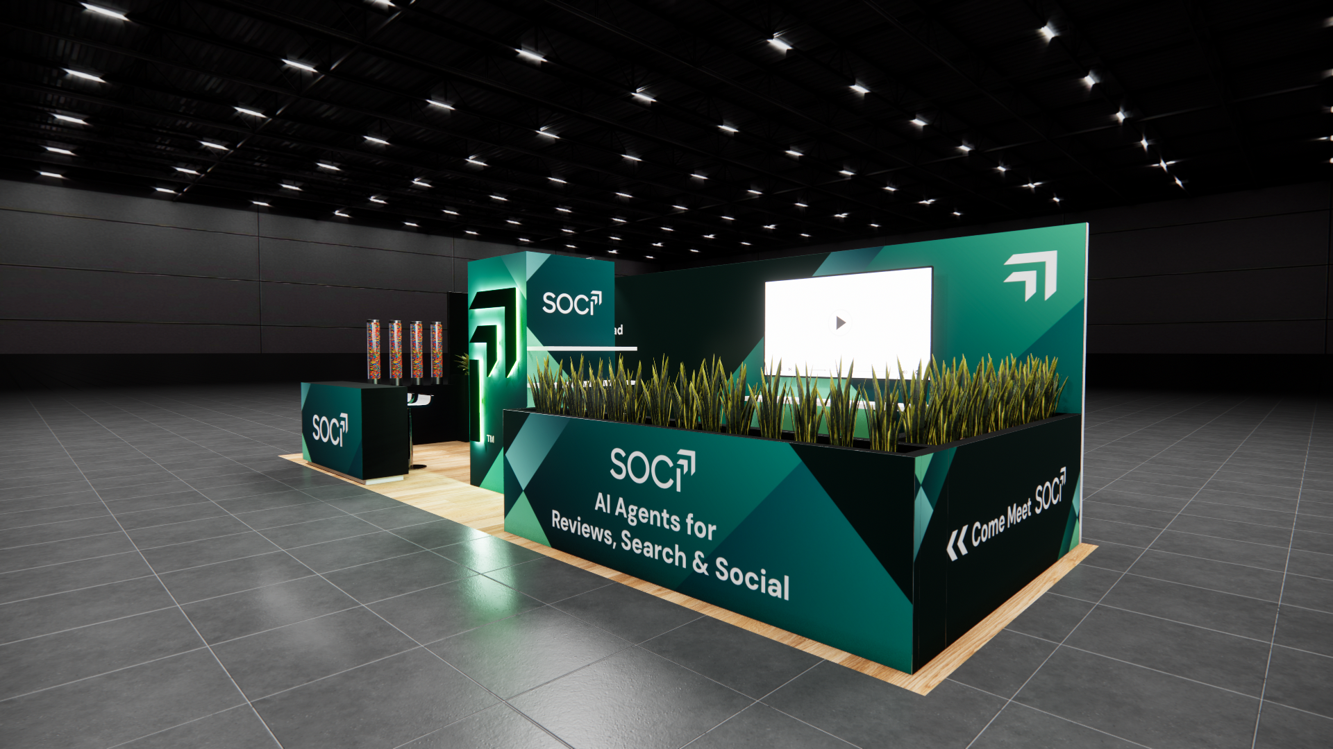 InfoComm 10x30 trade show exhibit rental in Las Vegas