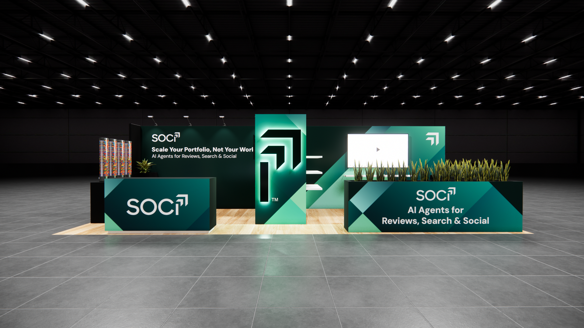 InfoComm 10x30 trade show exhibit rental in Las Vegas (view 2)