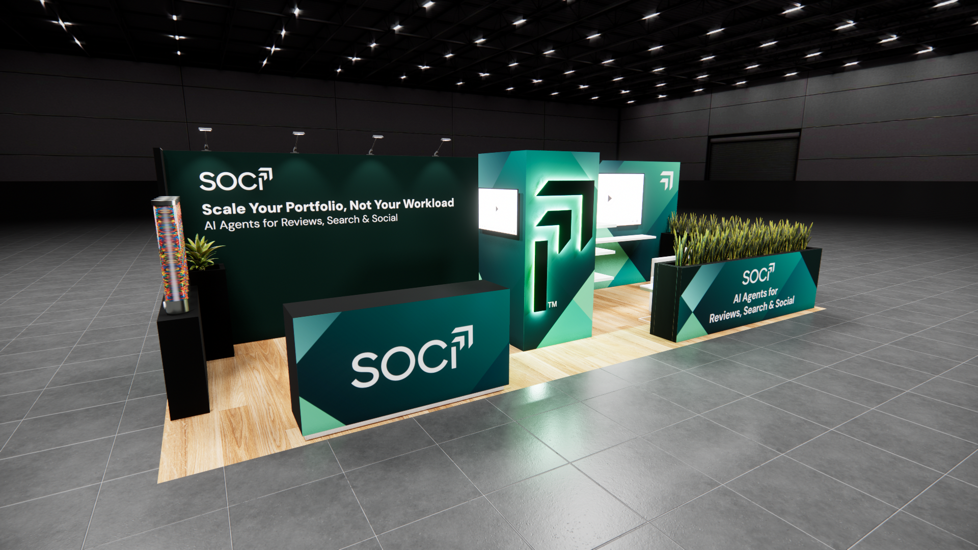 InfoComm 10x30 trade show exhibit rental in Las Vegas (view 6)