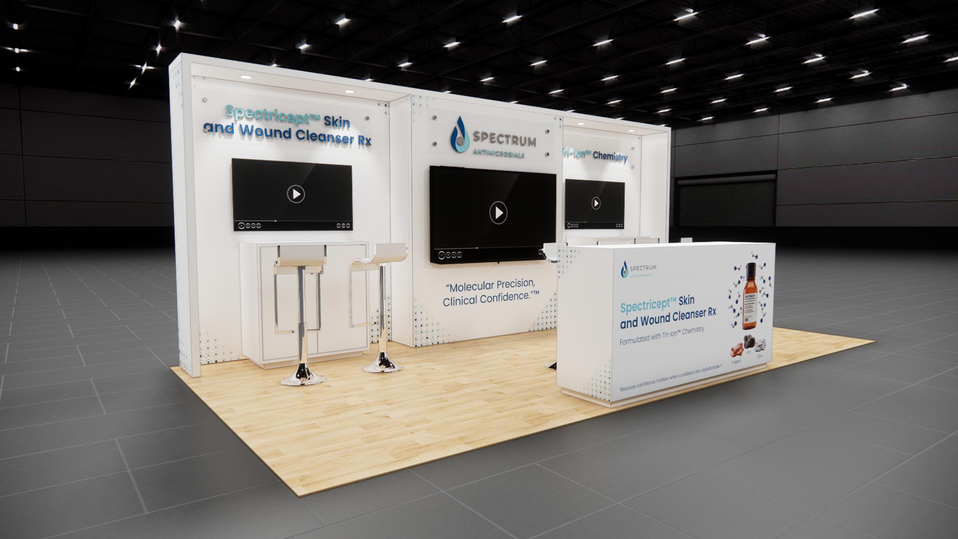 HIMSS 10x20 trade show exhibit rental in Las Vegas (view 5)