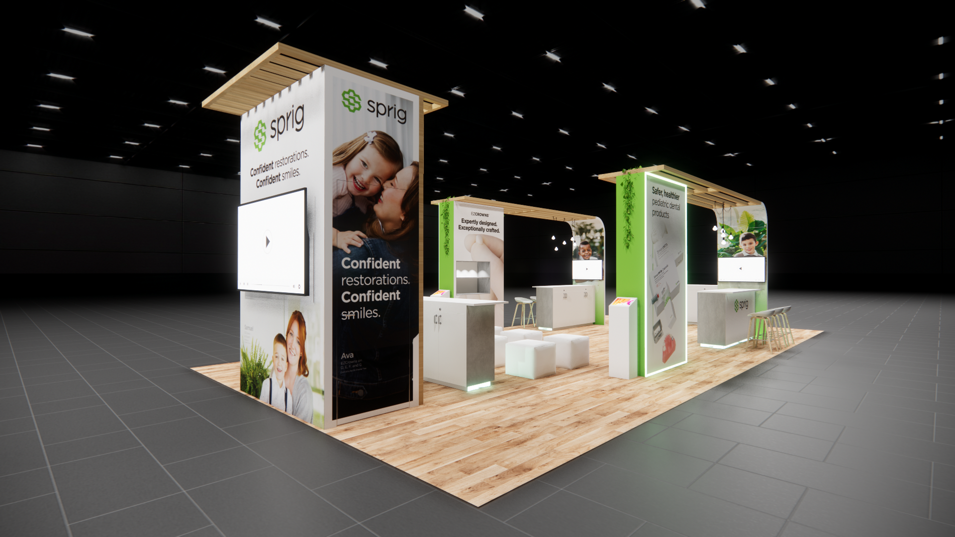 Pizza Expo 20x40 trade show exhibit rental in Las Vegas (view 3)