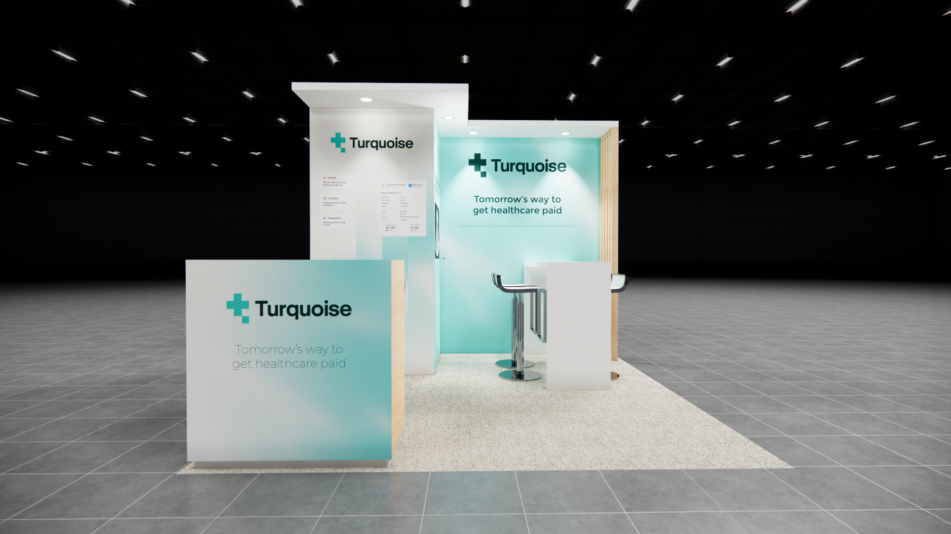 HIMSS 10x10 trade show exhibit rental in Las Vegas (view 2)