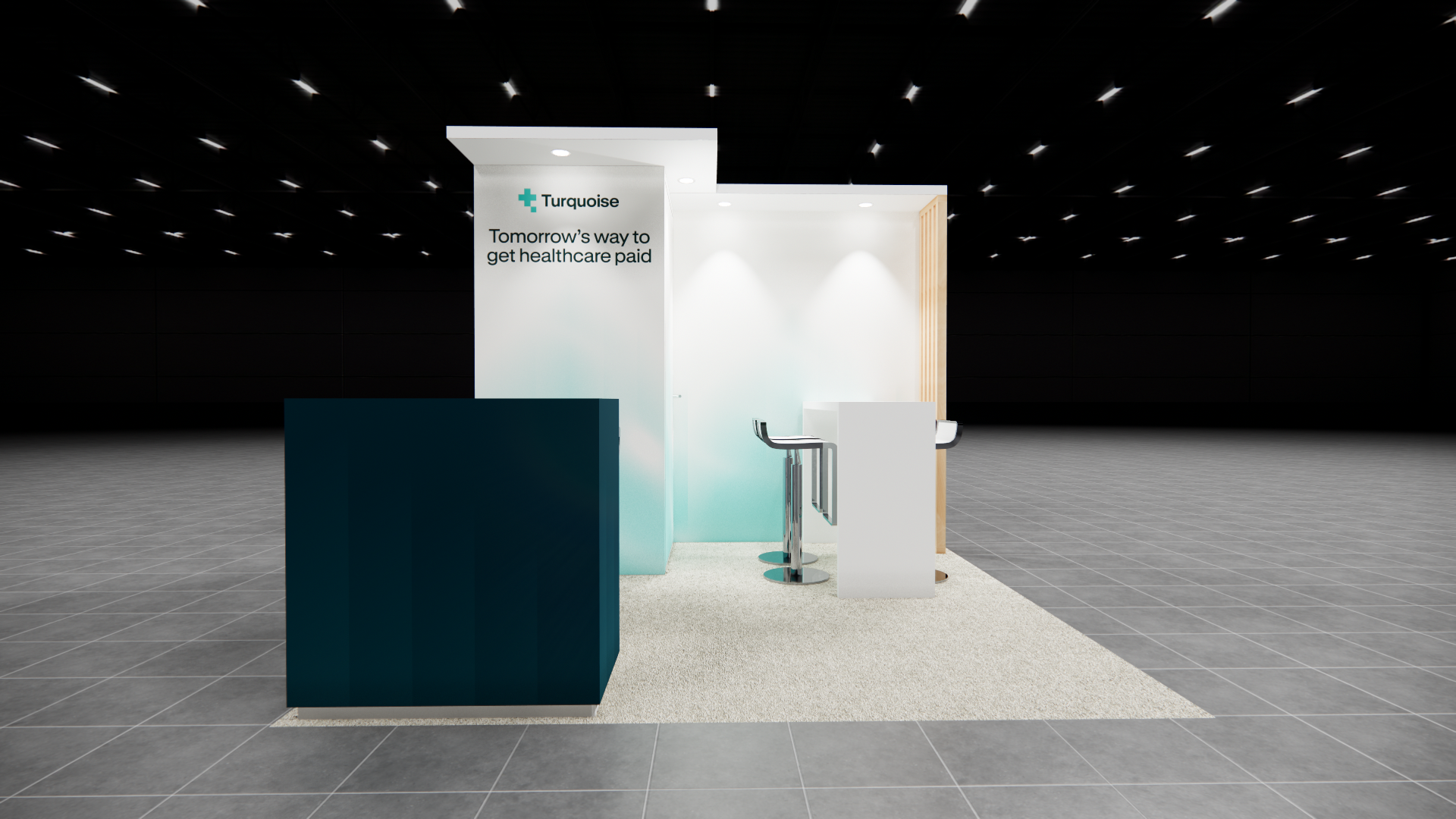HIMSS 10x10 trade show exhibit rental in Las Vegas (view 3)