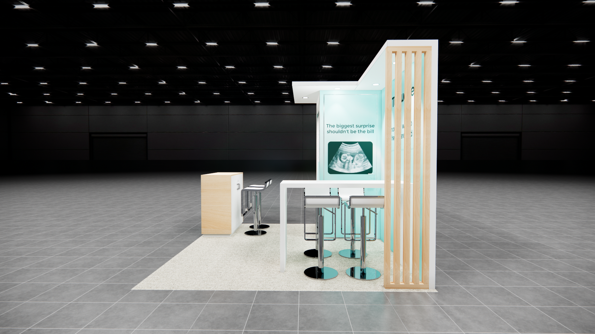 HIMSS 10x10 trade show exhibit rental in Las Vegas (view 4)