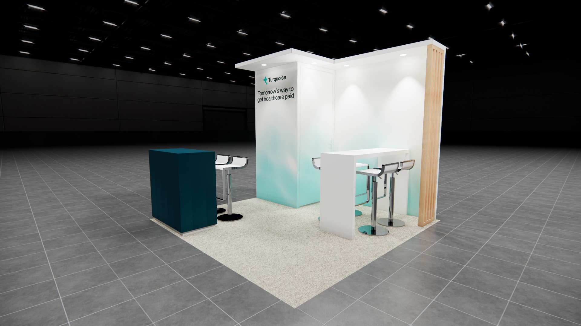 HIMSS 10x10 trade show exhibit rental in Las Vegas (view 5)
