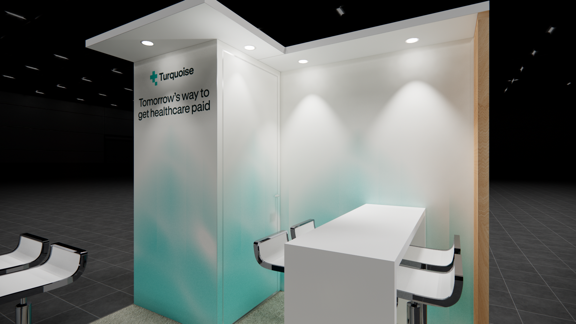 HIMSS 10x10 trade show exhibit rental in Las Vegas (view 6)