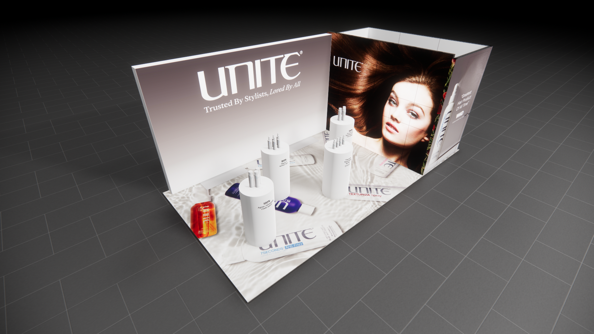 CosmoProf 10x20 trade show exhibit rental in Las Vegas (view 3)