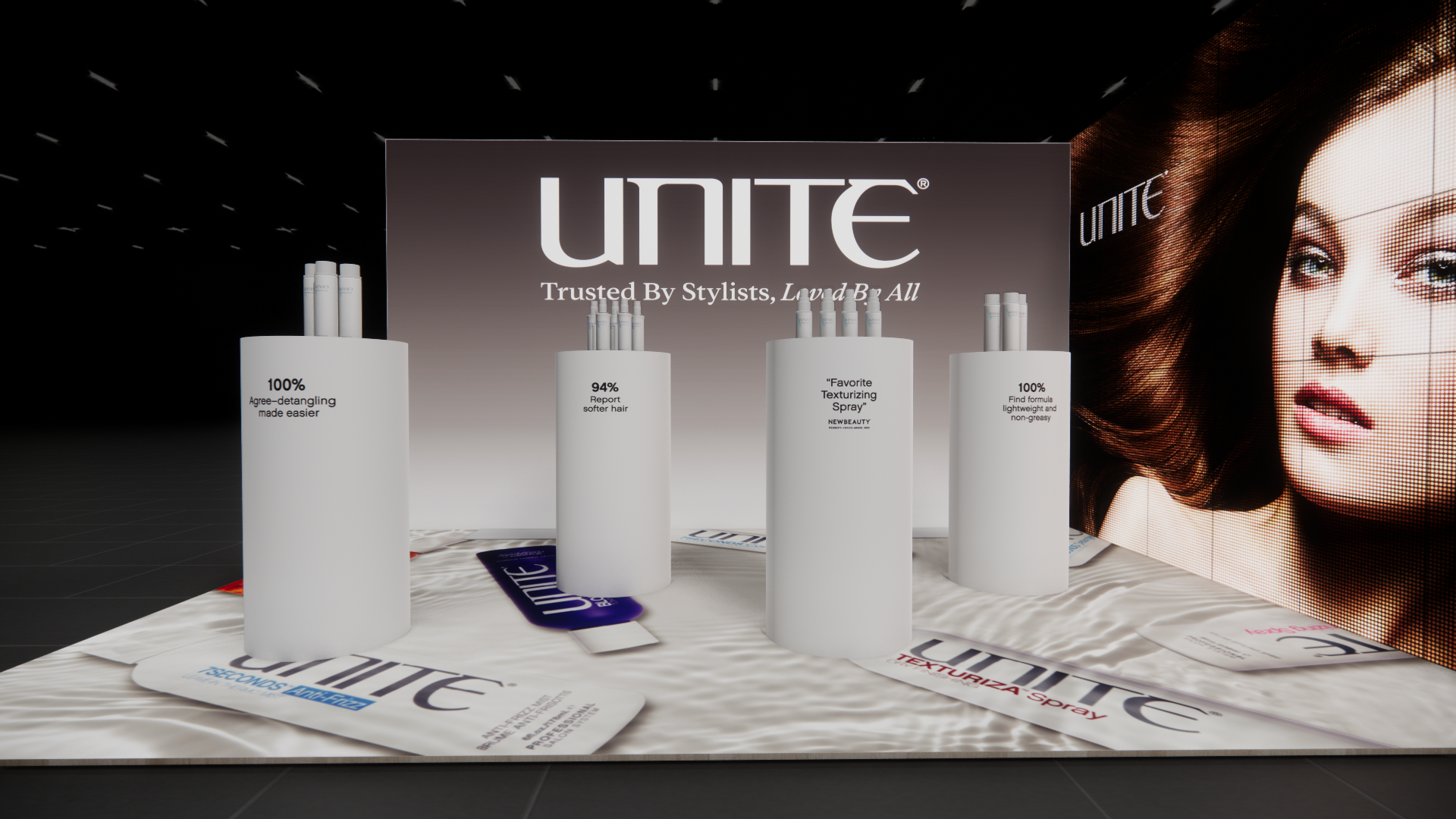 CosmoProf 10x20 trade show exhibit rental in Las Vegas (view 6)