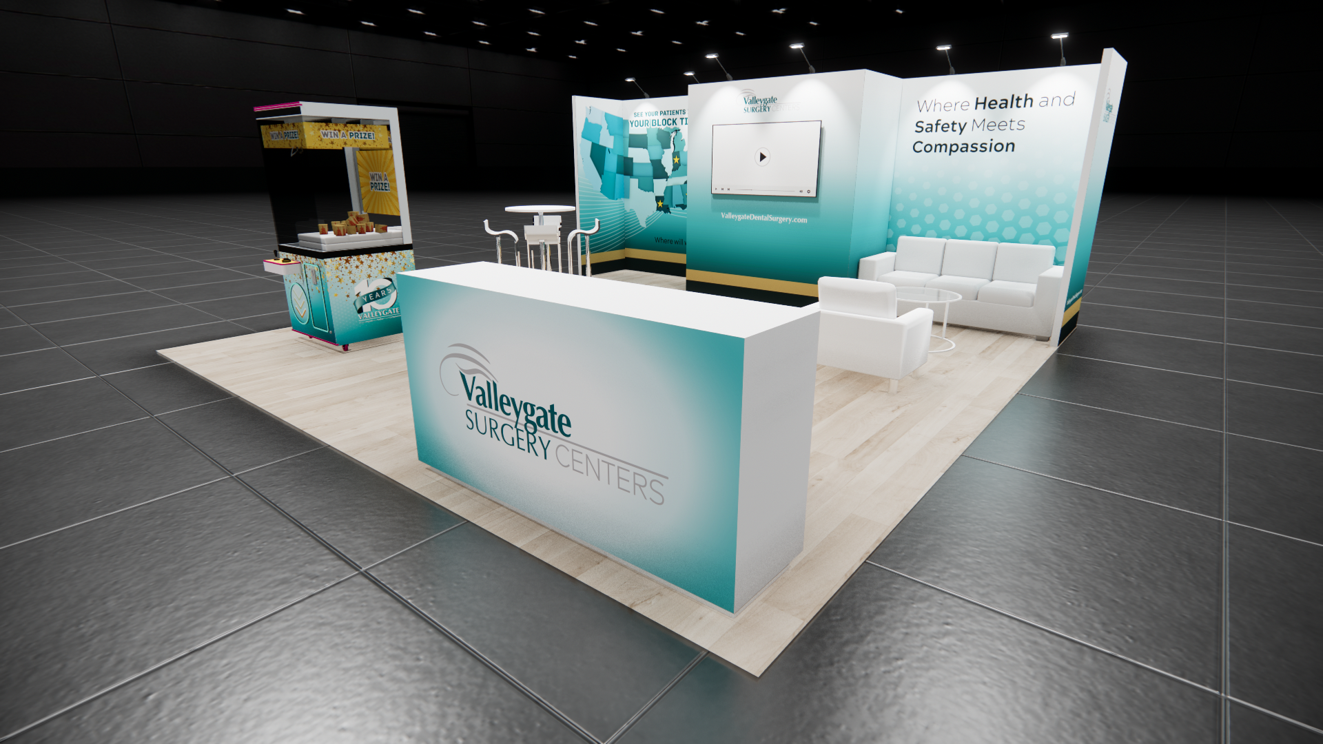 SupplySide West 20x20 trade show exhibit rental in Las Vegas (view 2)