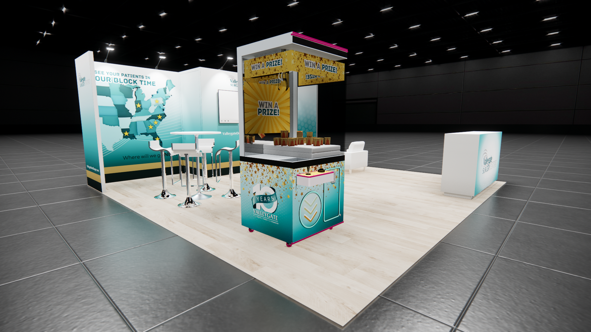 SupplySide West 20x20 trade show exhibit rental in Las Vegas (view 3)