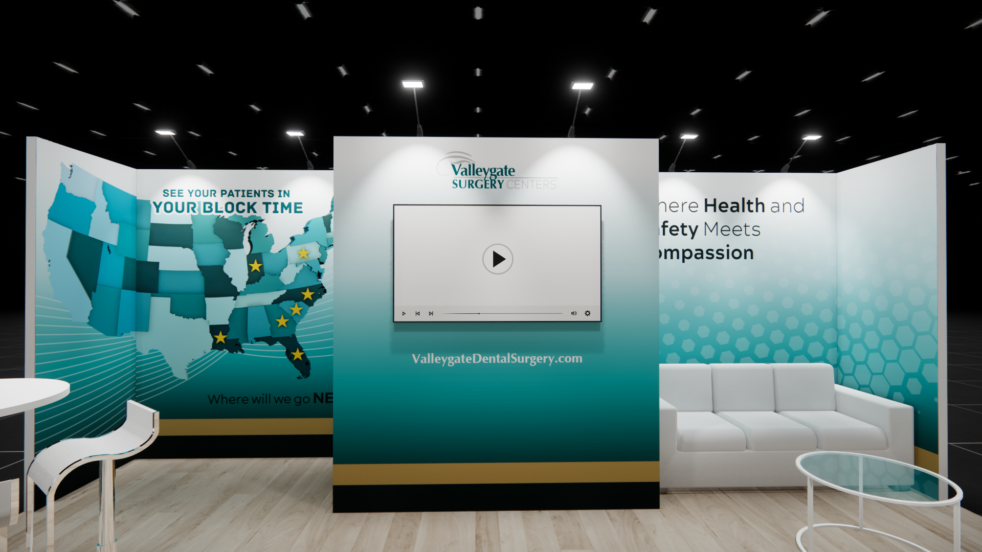 SupplySide West 20x20 trade show exhibit rental in Las Vegas (view 5)